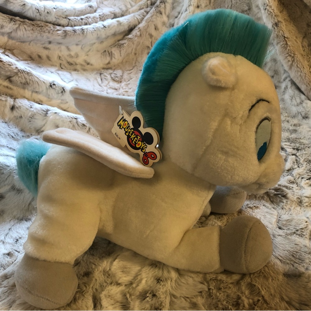 Baby Pegasus Plush with Teal Mane